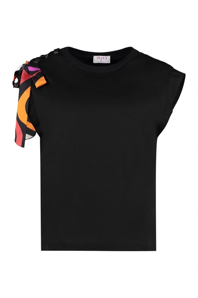 Shop Pucci Cotton T-shirt In Black