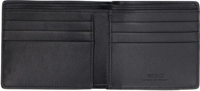 Shop Versace Medusa Biggie Leather Wallet In Black