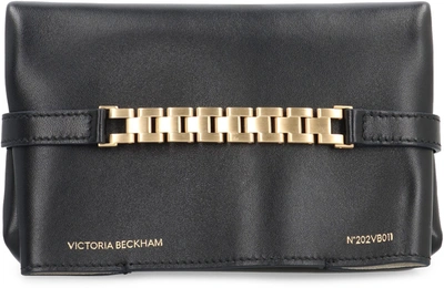 Shop Victoria Victoria Beckham Victoria Beckham Leather Mini Pouch In Black