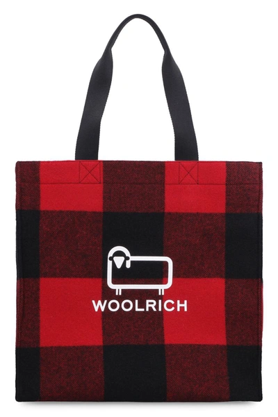 Shop Woolrich Logo Detail Tote Bag In Multicolor