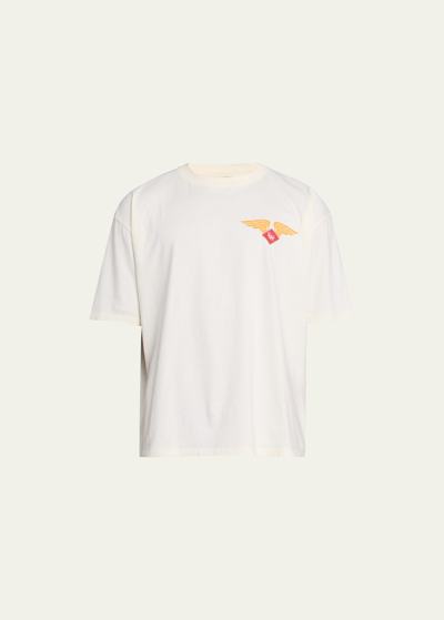 Shop Rhude Men's Worldwide Graphic T-shirt In Vtg White