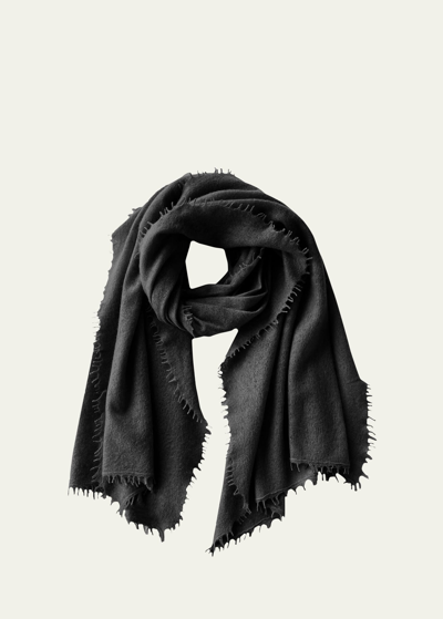 Shop Denis Colomb Fuzzy Feutre Cashmere Shawl In Black