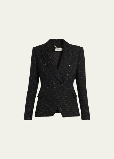 Shop A.l.c Chelsea Tweed Tailored Jacket In Black