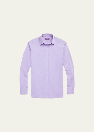 Shop Ralph Lauren Purple Label Men's Philip 120s Cotton Sport Shirt In Lvndr Lac