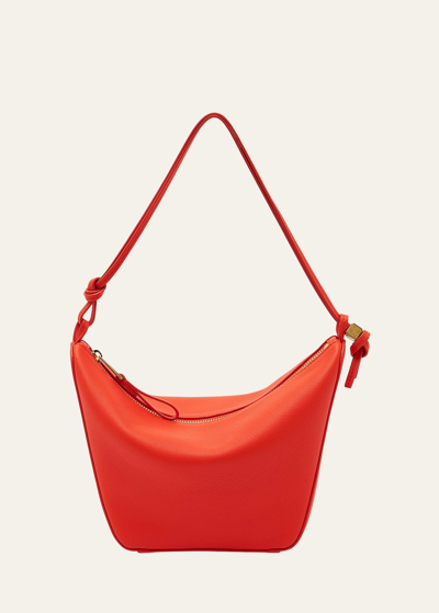 Shop Loewe Mini Hammock Hobo Bag In 5959 Vivid Orange