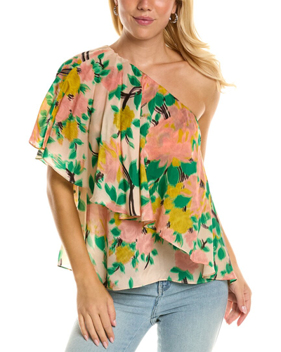 Shop Tracy Reese One-shoulder Cascade Blouse
