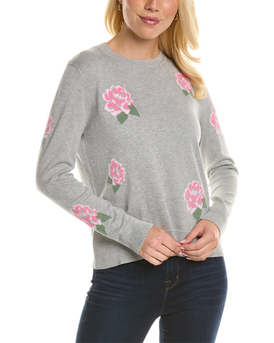 Shop Hannah Rose Earth Angel Cashmere-blend Sweater In Grey