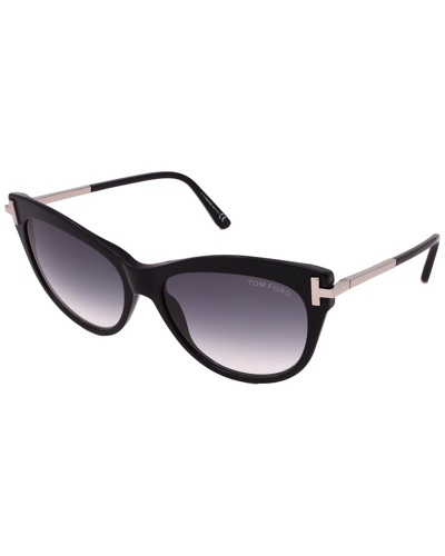Shop Tom Ford Women's Ft0821/s 56mm Sunglasses In Black