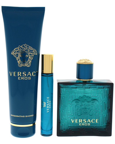 Shop Versace Men's Aromatic Fougere Eros 3pc Gift Set