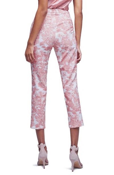 Shop L Agence Ludivine Toile Print Crop Trousers In Rose Tan Mult Trpcl Tl