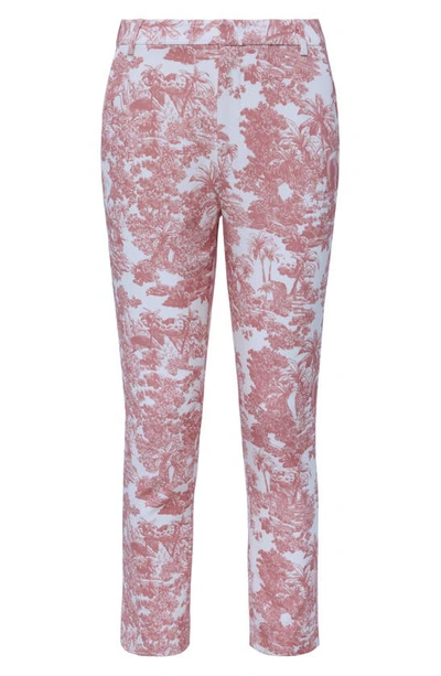 Shop L Agence Ludivine Toile Print Crop Trousers In Rose Tan Mult Trpcl Tl