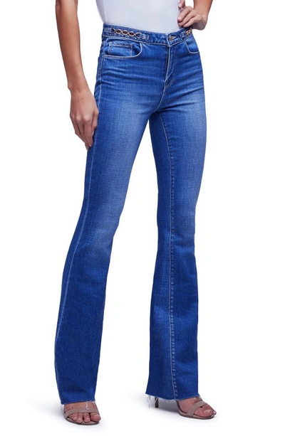 L Agence Ruth Straight Gold Chain Jeans In Century