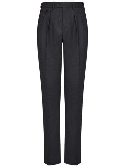 Shop Lardini Trousers In Grey