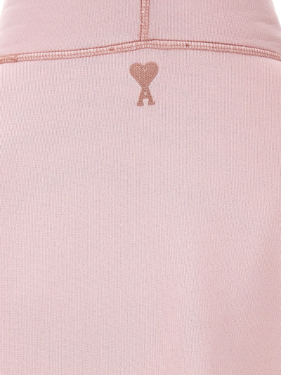 Shop Ami Alexandre Mattiussi Logo Embroidery Hoodie In Pink