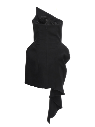 Shop Mugler Sculptural Dress In Black