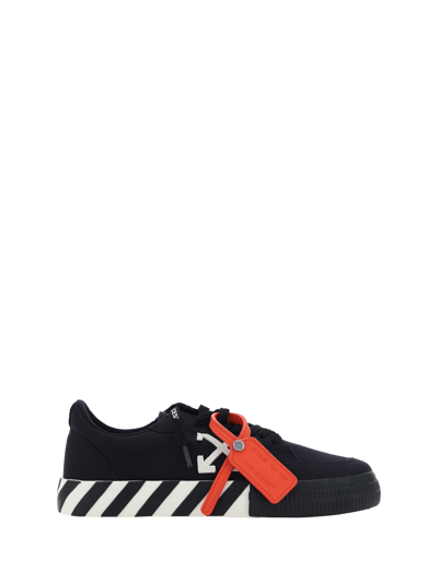 Shop Off-white Vulcanized Sneakers In Black Whit