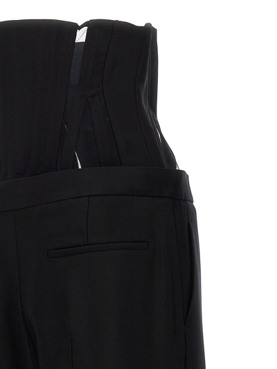 Shop Mugler Tailored Corset Trousers In Black