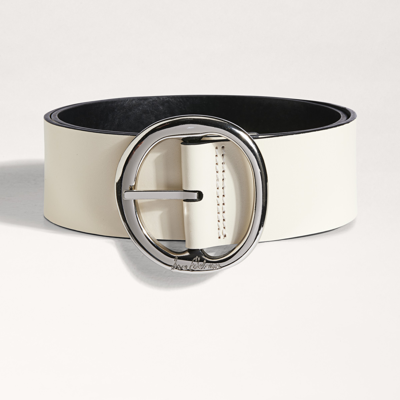 Shop Sam Edelman Reversible Belt Ivory/black In Multi