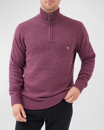 Shop Rodd & Gunn Men's Merrick Bay Half-zip Cotton Sweater In Cranberry