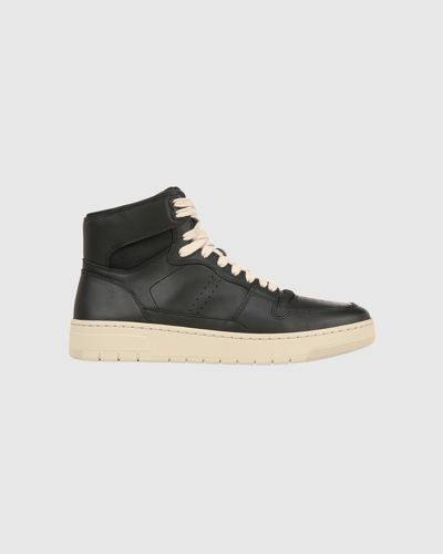 Shop Vince Men's Mason Leather High-top Sneakers In Black