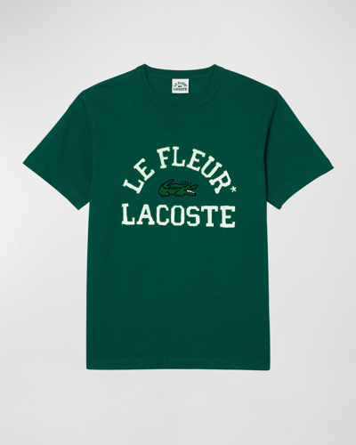 Shop Lacoste X Le Fleur Men's Logo T-shirt In Swing