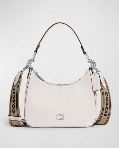 Coach Zip Leather Crossbody Bag In Chalk