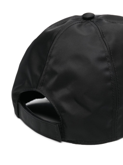 Shop Prada Re-nylon Baseball Cap In Black
