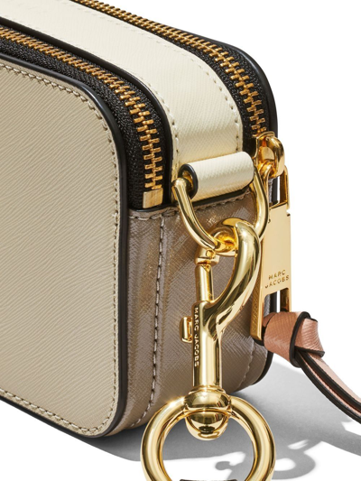 Shop Marc Jacobs The Snapshot Leather Crossbody Bag In Brown