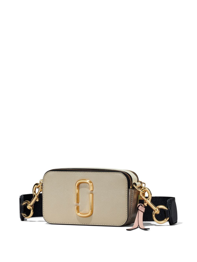 Shop Marc Jacobs The Snapshot Leather Crossbody Bag In Brown
