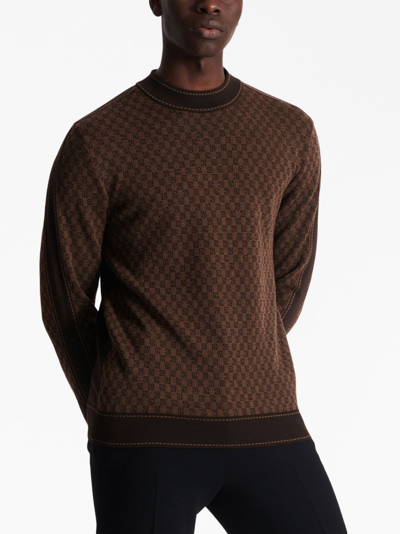 Shop Balmain Wool Sweater With Logo