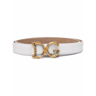 Shop Dolce & Gabbana Belts In White