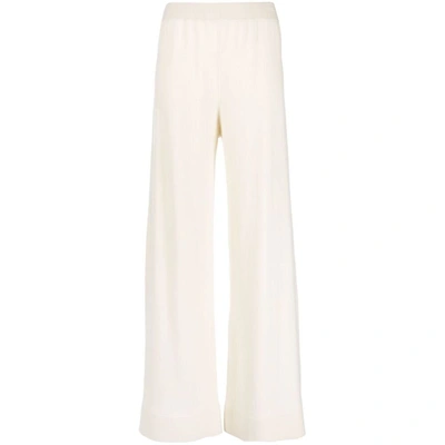 Fabiana Filippi Casual Pants With Waist And Loop Straps In White