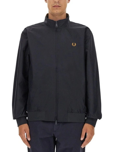 Shop Fred Perry Jacket With Logo In Blue