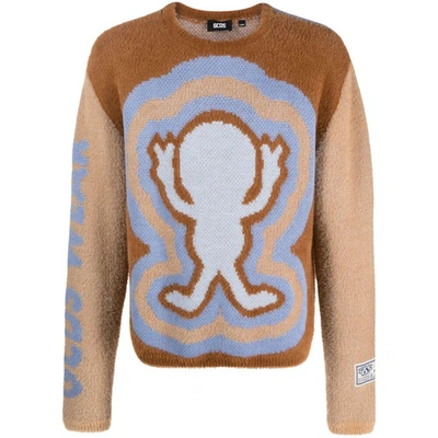 Shop Gcds Sweaters In Neutrals/blue