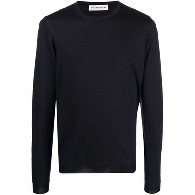 Goes Botanical Crew-neck Knit Jumper In Blue