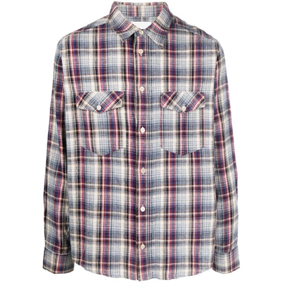Shop Isabel Marant Shirts In Blue/red