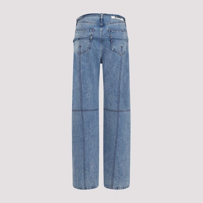 Shop Jacquemus Caraco Denim Pants Jeans In Blue
