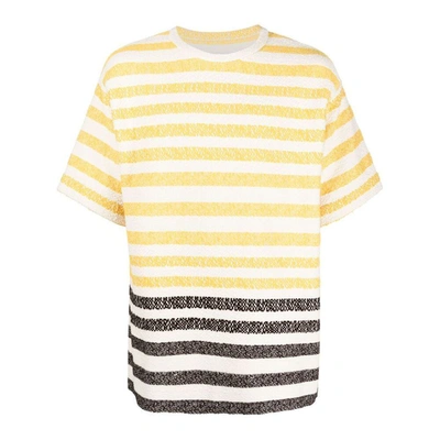 Shop Jil Sander T-shirts In Neutrals/yellow