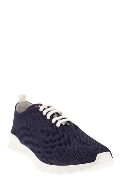 Shop Kiton Cotton Sneakers In Navy Blue