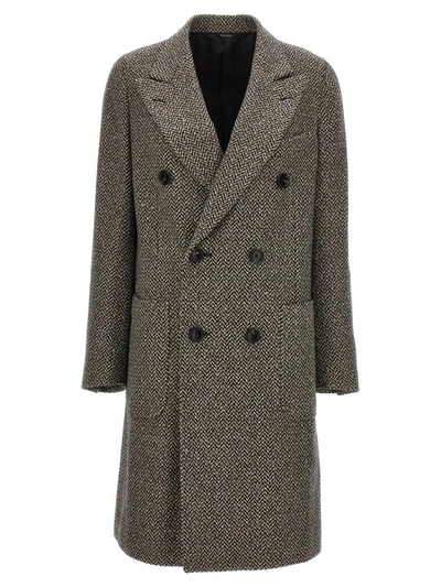 Shop Loro Piana 'herwin' Coat In Gray