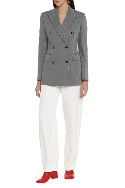 Shop Max Mara Paste Double Breasted Blazer In Blue