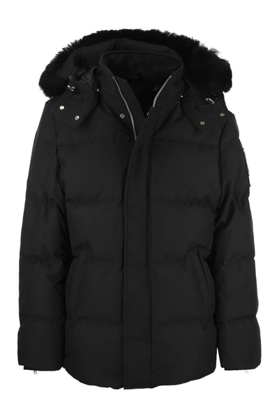 Shop Moose Knuckles Cloud 3q - Hooded Down Jacket In Black