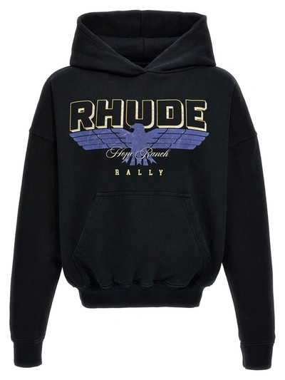 Shop Rhude 'hope Ranch' Hoodie In Black