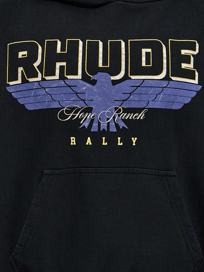 Shop Rhude 'hope Ranch' Hoodie In Black