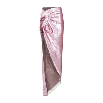 Shop Rick Owens Edfu Skirt In Pink &amp; Purple