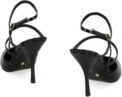 Stuart Weitzman 100mm Strapeze Patent Leather Pumps In Black