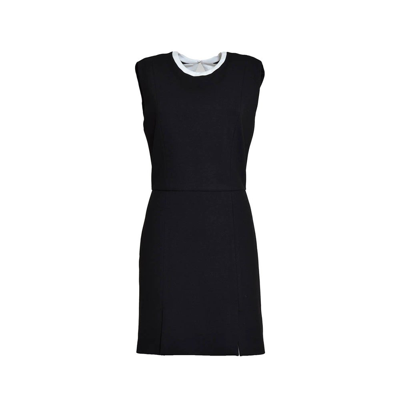 Shop Msgm Slim Fit Cut Out Mini Dress In Black