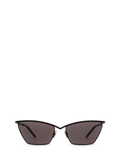 Shop Saint Laurent Eyewear Cat In Black