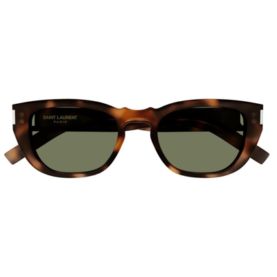 Shop Saint Laurent Eyewear Oval Frame Sunglasses In Multi