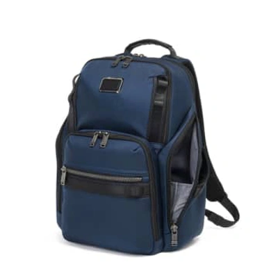 Shop Tumi Alpha Bravo Navy Backpack 142480-1596 In Blue